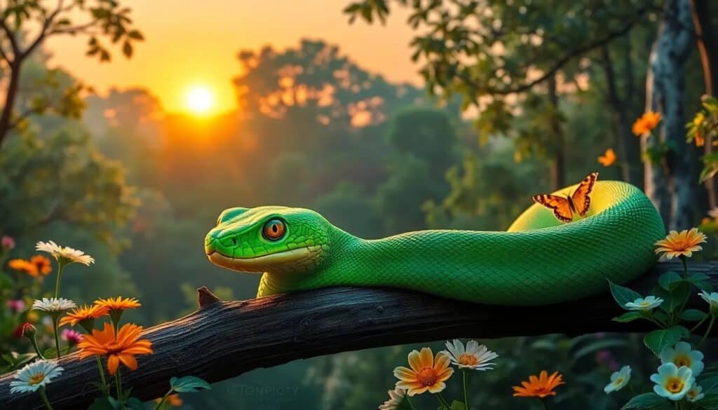 Soñar con serpiente verde: significado y simbolismo
